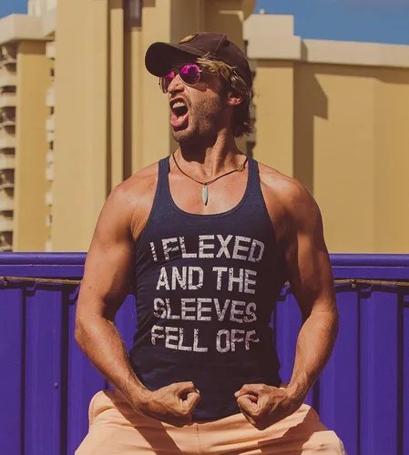 Miniatura 3 de Camiseta sin mangas para hombre con diseño gracioso de I Flexed and The Sleeves Fell Off, camiseta para entrenamiento en el gimnasio