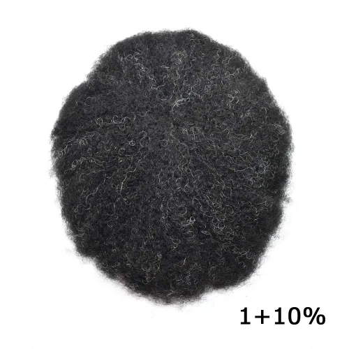 Miniatura 2 de LYRICAL HAIR Completo encaje francés Afro Toupee para hombres negros cabello humano brasileño todo encaje afroamericano rizado sistema de reemplazo