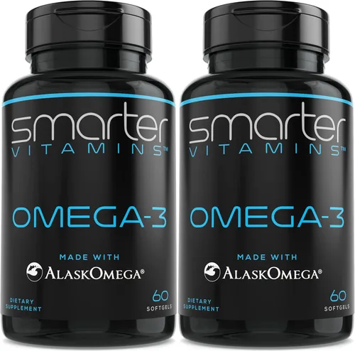 Miniatura 8 de (5 unidades) Aceite de pescado Smarter Omega 3, sabor a bayas, sin erupción, insípido, 2000 mg, potente triple fuerza DHA EPA cerebro omega-3
