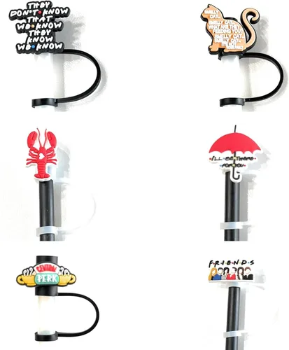 Miniatura 9 de Paquete de 6 unidades de topper para pajitas de 8 mm, lindo y divertido (paquete para mamá de perro)