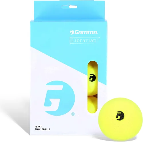 Gamma Librarian Foam Quiet Pickleball Balls – Low-Noise Practice Balls with True Bounce on Any Surface – Foam Pickleballs Available in 48 Box, 3