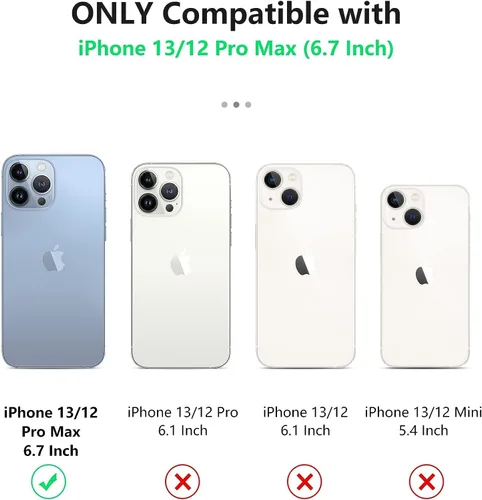 Miniatura 2 de YmhxcY Funda para iPhone 13 Pro Max, iPhone 12 Pro Max, a prueba de golpes, a prueba de caídas, a prueba de polvo, a prueba de caídas, 3 capas