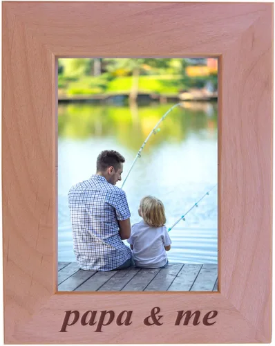Miniatura 9 de CustomGiftsNow Papa & Me - Marco de fotos de madera, se adapta a fotos de 5 x 7 pulgadas (Horiztonal)