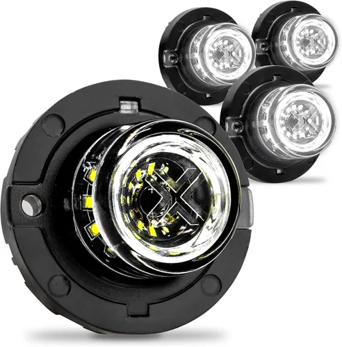 Miniatura 17 de Lamphus SnakeEye III Ámbar 12W LED Luz Estroboscópica Oculta [Montaje Cónico de Faro / Luz Trasera] [Clasificación SAE] Luz de Emergencia
