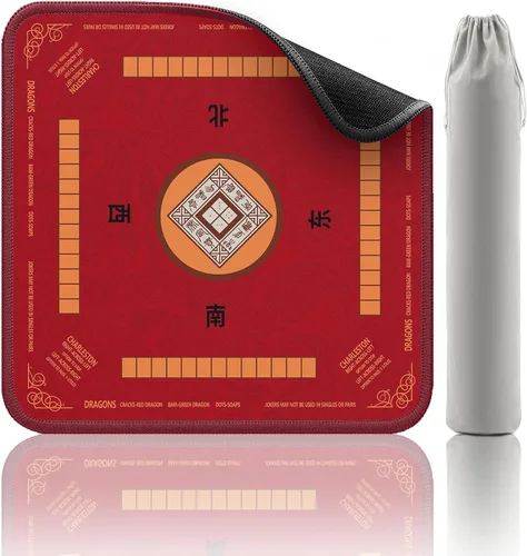 Miniatura 8 de 2F22E Alfombrilla de Mahjong, alfombrilla antideslizante de reducción de ruido para mesa, alfombrilla de Mahjong de 32.4 * 32.4 pulgadas para póker