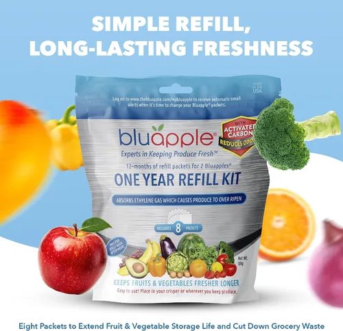 Miniatura 2 de Kit de reposisión para Bluapple, con carbón activado, 1 año de reposición, Blanco, azul