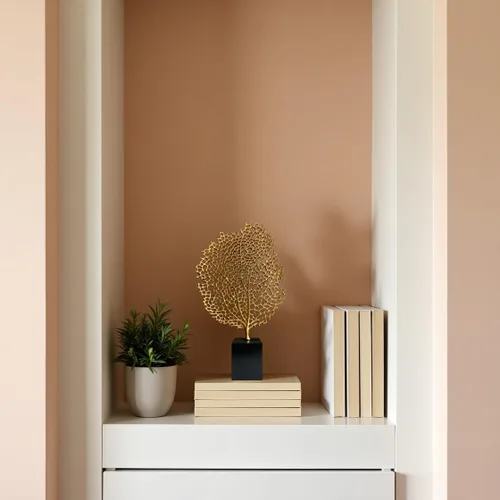 Miniatura 6 de Decozen Escultura de coral de resina para decoración del hogar, acabado dorado para consola de temporada, estante de mesa en habitación, dormitorio