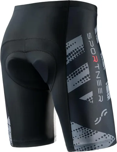Miniatura 15 de Sportneer Pantalones cortos de ciclismo acolchados para hombre, acolchado 4D, pantalones cortos de ciclismo para hombre, transpirables y absorbentes