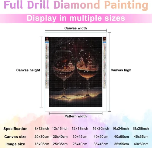 Miniatura 2 de Kits de pintura de diamantes para adultos, bricolaje 5D para el día de Navidad, kit de pintura de diamantes de taladro completo, arte de diamantes