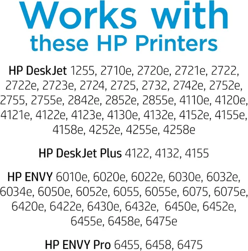 Miniatura 2 de HP Cartuchos de tinta negros originales 67 tricolor / 67XL (paquete de 2) Works DeskJet 1255, 2700, 4100 Series Envy 6000, 6400 Series Elegible