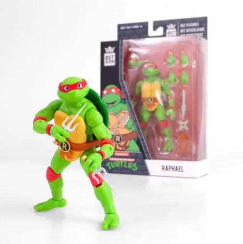 Miniatura 5 de Loyal Subjects - Figura de acción de Raphael 5 de las Tortugas Ninja Mutantes Adolescentes de BST AXN (red)