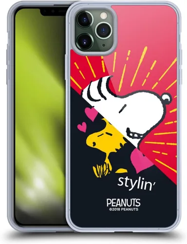 Miniatura 377 de Head Case Designs Funda de gel con licencia oficial de Peanuts Snoopy & Woodstock Halfs and Laughs [protección de grado militar] compatible