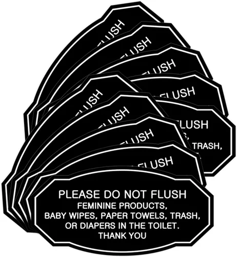 Miniatura 45 de Signs ByLITA Letrero de etiqueta victoriana Please Do Not Flush (Lt Gray), pequeño, 1 paquete Gris claro