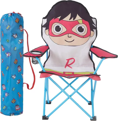 Miniatura 11 de Cocomelon Silla de campamento plegable para niños con bolsa de transporte, silla portátil para interiores y exteriores, ligera y compacta, ideal