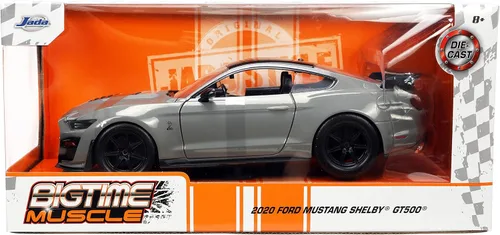 Miniatura 8 de Jada Toys Big Time Muscle 2020 Shelby GT500 - Coche fundido a presión, juguetes para niños y adultos gris