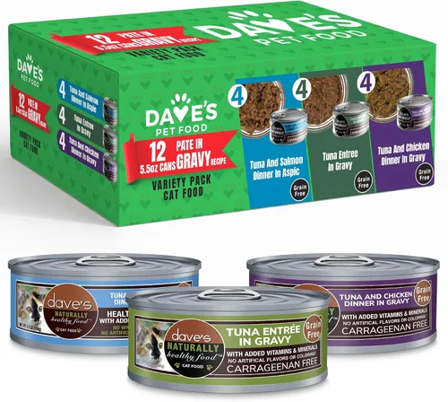 Miniatura 14 de Dave's Pet Food Grain Free Wet Cat Food (Minced Chicken in Gravy), Naturally Healthy Canned, Added Vitamins & Minerals, Wheat, Gluten & GMO-Free