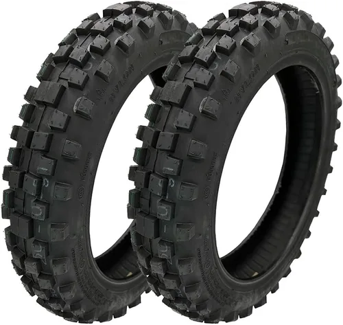 MMG Juego de 2 mini neumáticos Knobby 2.50/10 tipo tubo delantero o trasero todoterreno patrón de motocross