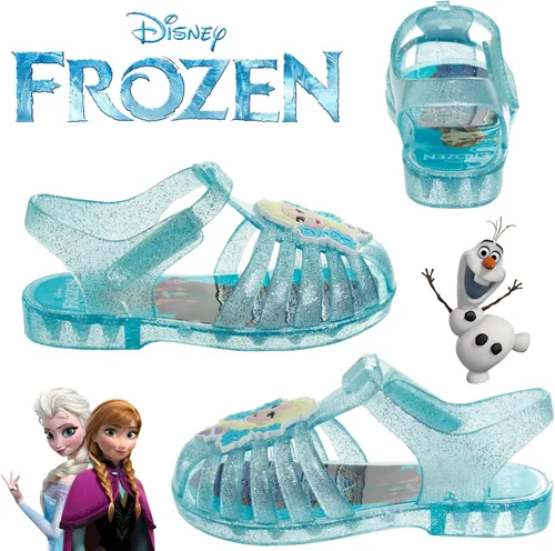 Miniatura 6 de Disney Frozen Elsa Minnie Mouse - Sandalias de gelatina para niñas, zapatos planos Mary Jane para niños, disfraz de princesa de personaje de bebé