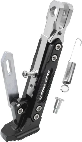 Miniatura 16 de Caballete de motocicleta universal ajustable con soporte lateral para pie, caballete de estacionamiento para motocicleta eléctrica, soporte lateral
