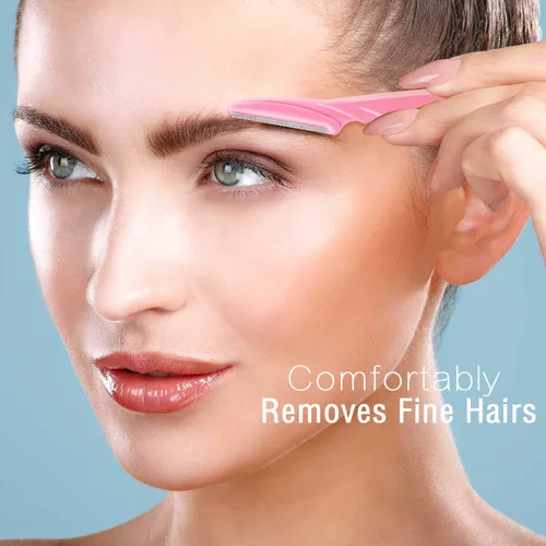 Miniatura 5 de Boao 60 piezas de afeitadora de cejas, herramienta de dermaplaning para mujeres y hombres, microcuchillas moldeadoras con cubierta de precisión