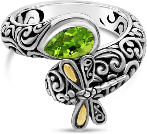 Miniatura 5 de Sterling Silver 925 and 18K Gold with Gemstones Ring