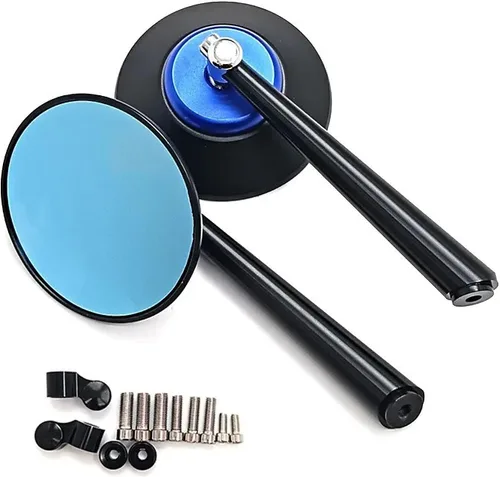 Miniatura 10 de motorcycle rearview mirror For Y-Amaha Xmax Fz16 Mt07 09 Xj6 Dt50 Xt600 Tracer,Round Aluminum Alloy Motorcycle Rearview Mirror 8/10mm Side Mirror
