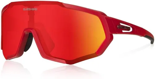 Miniatura 7 de Queshark - Gafas de ciclismo, lentes de sol deportivos para hombres y mujeres, 1 lente polarizada 2 HD, lentes de sol polarizados para ciclismo