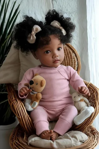 BABESIDE Muñecas de bebé realistas Reborn Daisy Black Girl- 20 pulgadas cuerpo suave realista recién nacido hecho a mano muñecas de bebé de la vida