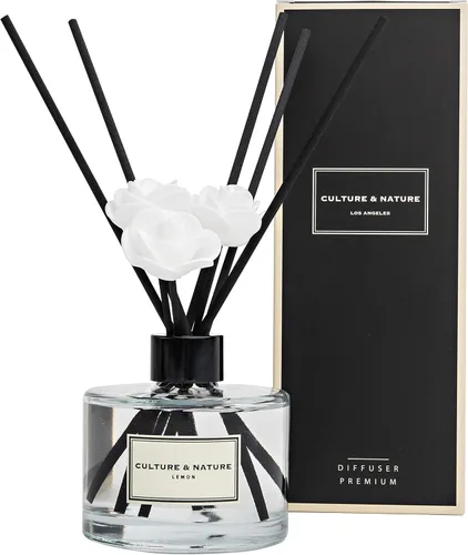 Miniatura 32 de CULTURE & NATURE - Set de difusor de varillas de 6.7 onzas líquidas (200ml) - Difusor con varillas perfumado a vainilla - Fragancia para el hogar