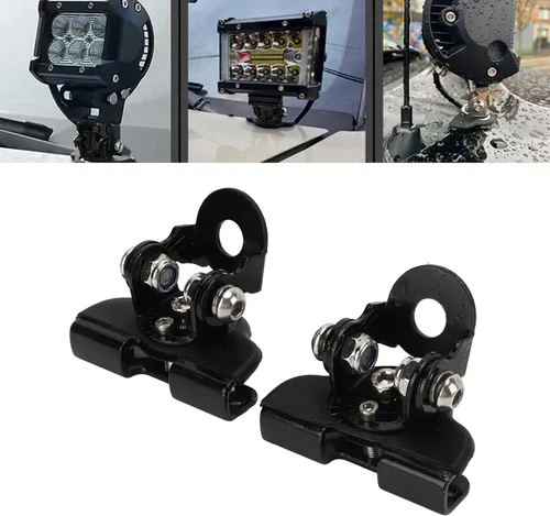 Miniatura 7 de Soporte de montaje de luz LED para capó del motor, 2 piezas, soporte de montaje de barra de luz LED, capó ajustable, abrazadera de montaje de luz