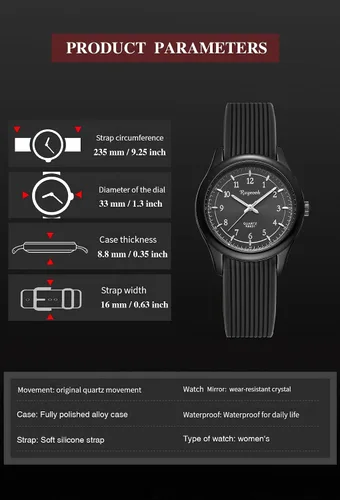 Miniatura 5 de Reloj de enfermera impermeable para mujer, reloj analógico de enfermería con segunda mano, esfera de fácil lectura