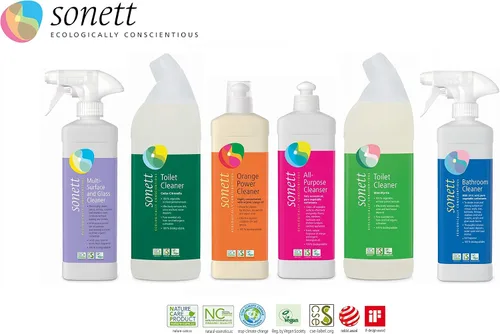 Miniatura 5 de Sonett Líquido orgánico biodegradable suave para fregar 17 fl oz / 0.5 L Para limpiar suavemente acero inoxidable, esmalte, plástico, cerámica