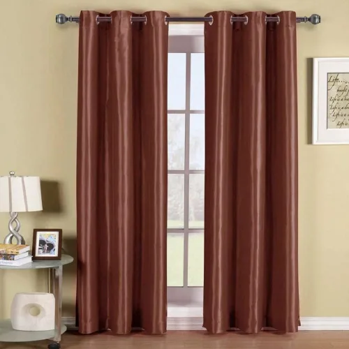 Miniatura 18 de Royal Tradition Cortinas opacas de 42 x 63 pulgadas, juego de 2 paneles de cortinas doradas con aislamiento térmico para oscurecer la habitación