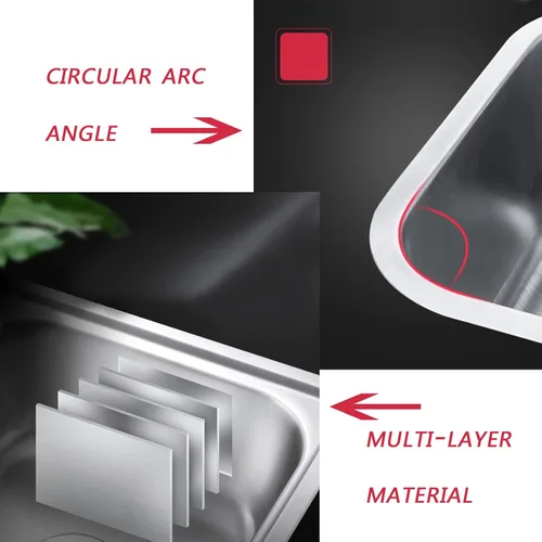 Miniatura 8 de WellsSinkware CMT1515-6-1 - Fregadero de cocina rectangular de acero inoxidable calibre 22 con accesorios, gran caravana, oficina en casa