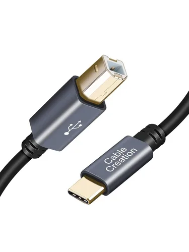Miniatura 9 de CableCreation Cable de impresora USB C a B de 3.3 pies, escáner y cable MIDI para piano digital Yamaha Casio, controlador DJ, 1 M, negro