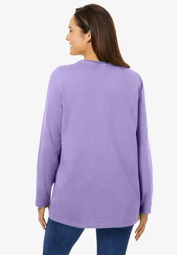 Miniatura 3 de Woman Within Camiseta perfecta de manga larga con cuello redondo para mujer