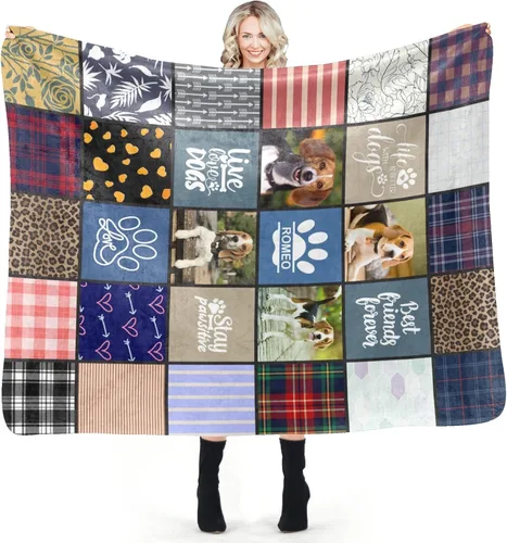 Miniatura 120 de Mantas personalizadas con foto, manta de fotos personalizada, mantas personalizadas con imagen, regalos personalizados para mujeres, hombres