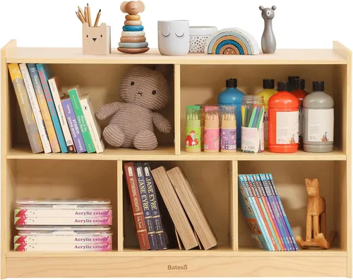 Miniatura 8 de Bateso Organizador de almacenamiento de juguetes para habitación de niños, estantería de madera para niños, para aula, organizador de almacenamiento