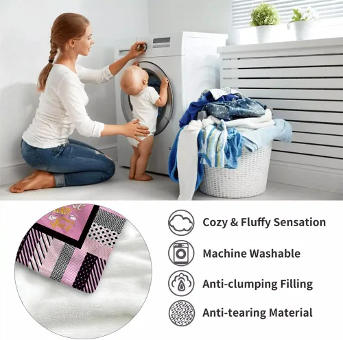 Miniatura 5 de Manta ultrasuave con temática de enfermera, manta Sherpa de microfibra de felpa, regalos para mujeres, manta cálida y acogedora para cama y sofá