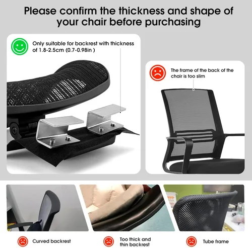 Miniatura 2 de El accesorio para reposacabezas de silla de oficina, puede ajustar la altura, inclinación y distancia entre la parte delantera y trasera. El