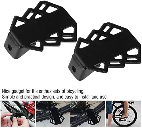 Miniatura 6 de VGEBY1 Pedal trasero de bicicleta, reposapiés trasero de bicicleta, reposapiés antideslizante de hierro con agujero de 0.197 in para bicicleta