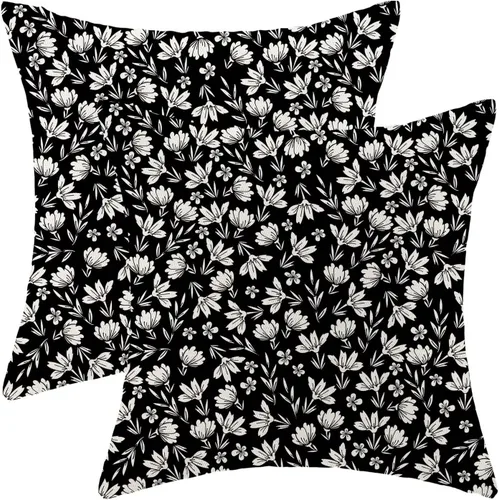 Miniatura 43 de Juego de 2 fundas de almohada decorativas para el 4 de julio, 16 x 16 pulgadas, diseño patriótico de estrellas azul marino del Día