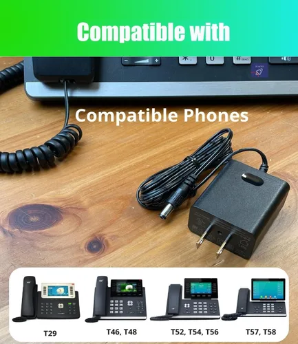Miniatura 3 de Adaptador de fuente de alimentación OEM 5V 2A compatible con Yealink YLPS052000C1-US teléfonos SIP T54W T46S T46U T46G T48S T48U T48G T52S T54S T56A