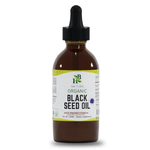 Herb To Body Aceite de semilla negra, orgánico, aceite prensado en frío, aceite botánico solo para uso externo, 2 onzas
