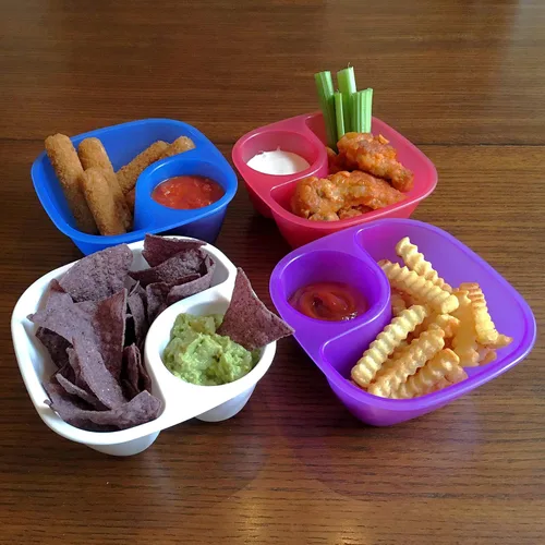Miniatura 6 de Rolling Sands Cuencos reutilizables para aperitivos y inmersiones, 5 unidades, fabricados en Estados Unidos, aptos para lavavajillas y microondas