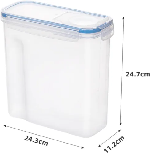 Miniatura 2 de Dispensador de cereales, dispensador de arroz, 4 unidades, recipientes herméticos para almacenamiento de arroz, dispensador de cereales para harina
