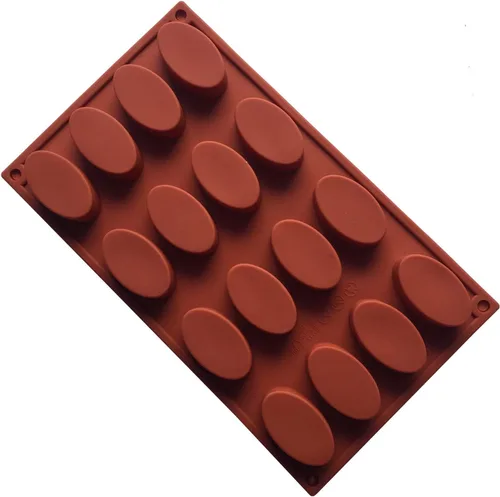 Miniatura 7 de Joyeee Molde ovalado de silicona para pudín, reutilizable de silicona para bricolaje, molde para hornear, pastel, galletas, magdalenas, chocolate