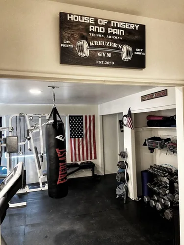Miniatura 5 de Tailored Canvases Letrero de Gimnasio Personalizado Arte de Pared Decorativo - Lienzo Motivacional para Gimnasio en Casa, Sala de Entrenamiento