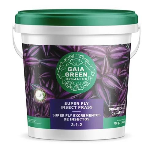 GAIA GREEN Organics 26.46 oz Super Fly Insect Frass Natural Nutrientes del suelo para jardinería de verduras, frutas y plantas con flores