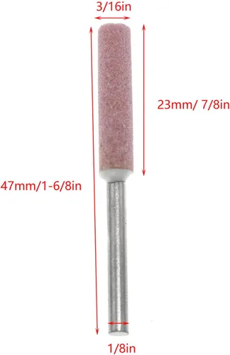 Miniatura 3 de RLECS 10pcs motosierra cabeza de molienda 3/16 "lima de piedra de molienda para moler agujeros profundos en maquinaria, rodamientos, moldes, piezas